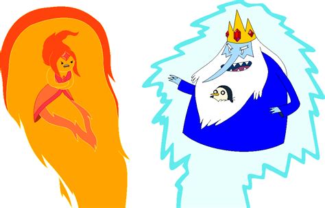 adventure time flame princess vs ice king